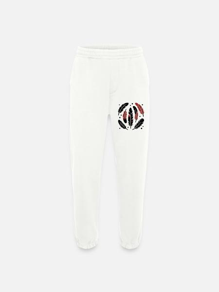 Bird Feathers Circle Logo - Heavyweight Jogging Pants - made by SPREAD - OFF WHITE