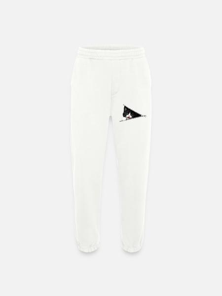 Cute Kitten Zipper Cat - Heavyweight Jogging Pants - made by SPREAD - OFF WHITE