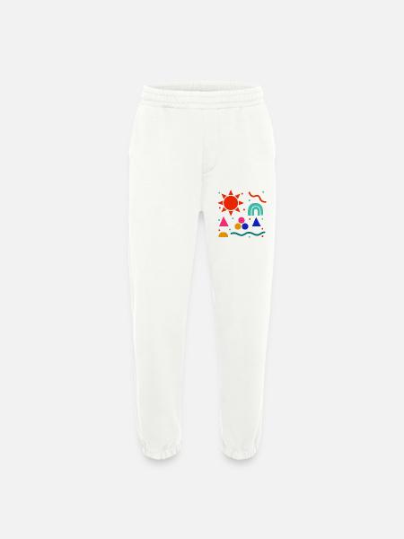 Lebendige Geometrie Sonnenfarben Muster - Heavyweight Jogginghose - made by SPREAD - OFF WHITE
