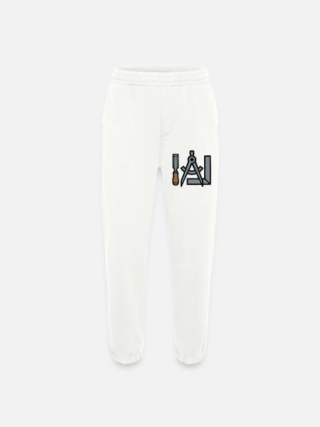 Carpenter Tools Graphic - Heavyweight Jogging Pants - made by SPREAD - OFF WHITE
