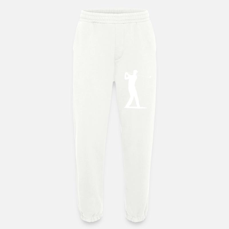 Golfer Silhouette - Tee Golf - Heavyweight Jogging Pants - made by SPREAD  - OFF WHITE