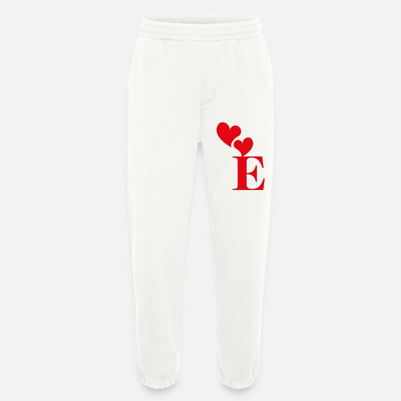 Buchstabe e rotes Herz - Heavyweight Jogginghose - made by SPREAD - OFF WHITE