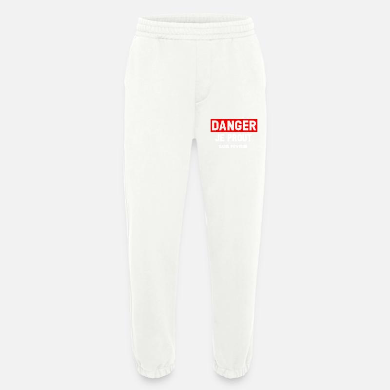 Danger Prout ohne Vorwarnung - Heavyweight Jogginghose - made by SPREAD  - OFF WHITE