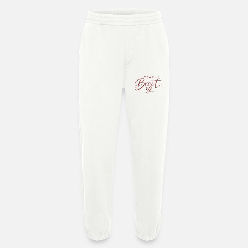 Team Braut Script mit Herzlogo - Heavyweight Jogginghose - made by SPREAD  - OFF WHITE