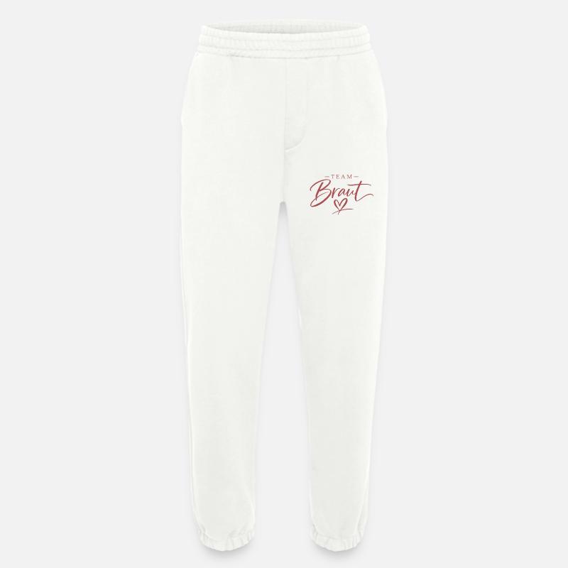 Team Bride Heart Script - Heavyweight Jogging Pants - made by SPREAD  - OFF WHITE