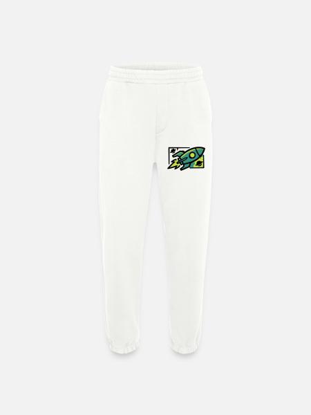 Rocket Graffiti Graphic - Heavyweight Jogging Pants - made by SPREAD  - OFF WHITE