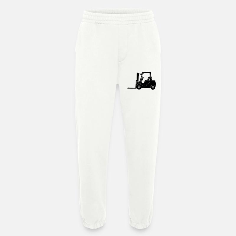 Chariot élévateur Élévateur, poignée, chariot élévateur - Pantalon de jogging bio épais fabriqué en UE - OFF WHITE