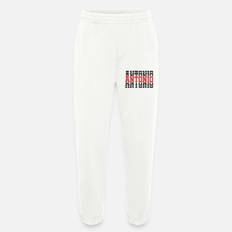 Antonio T-Shirt Geschenkidee gestapelter Text - Heavyweight Jogginghose - made by SPREAD  - OFF WHITE