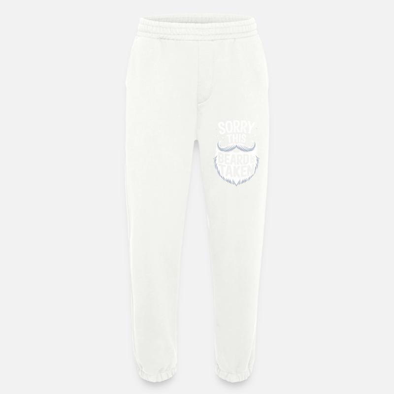 Beard Mustache Bearded Men - Heavyweight Jogging Pants - made by SPREAD  - OFF WHITE