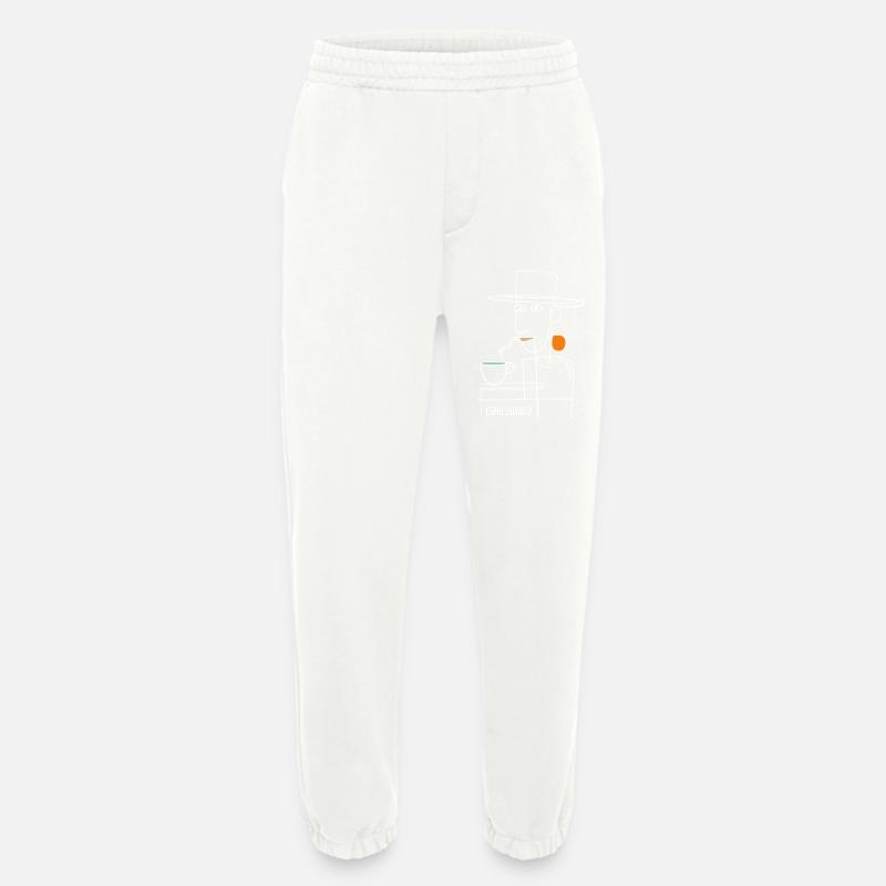 Espressionist - Espresso - Boisson au café - Pantalon de jogging bio épais fabriqué en UE - OFF WHITE