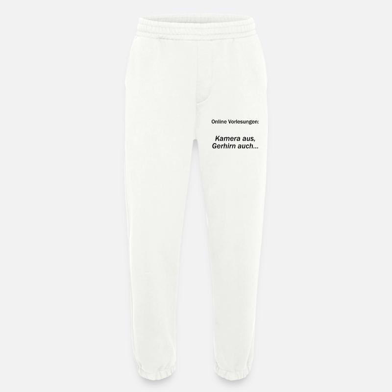 Unispruch "Online Vorlesungen" Geschenk, Studenten - Heavyweight Jogginghose - made by SPREAD  - OFF WHITE