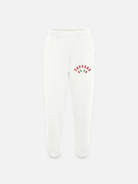 Sappada Italy  Flags  - Heavyweight Jogging Pants - made by SPREAD  - OFF WHITE