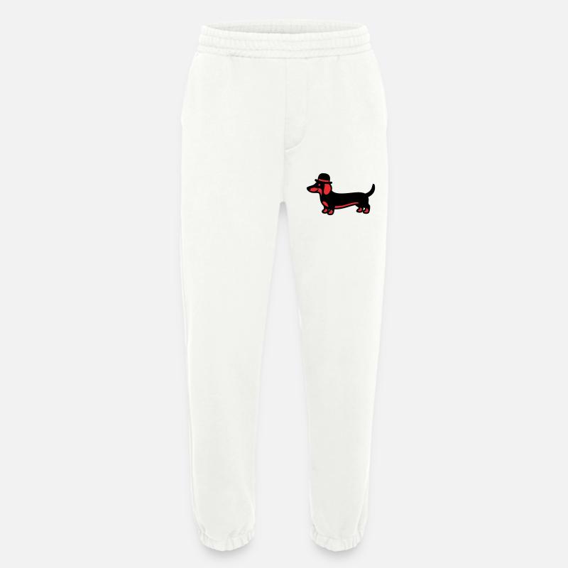 Cooler Dackel Hut Gentleman - Heavyweight Jogginghose - made by SPREAD  - OFF WHITE
