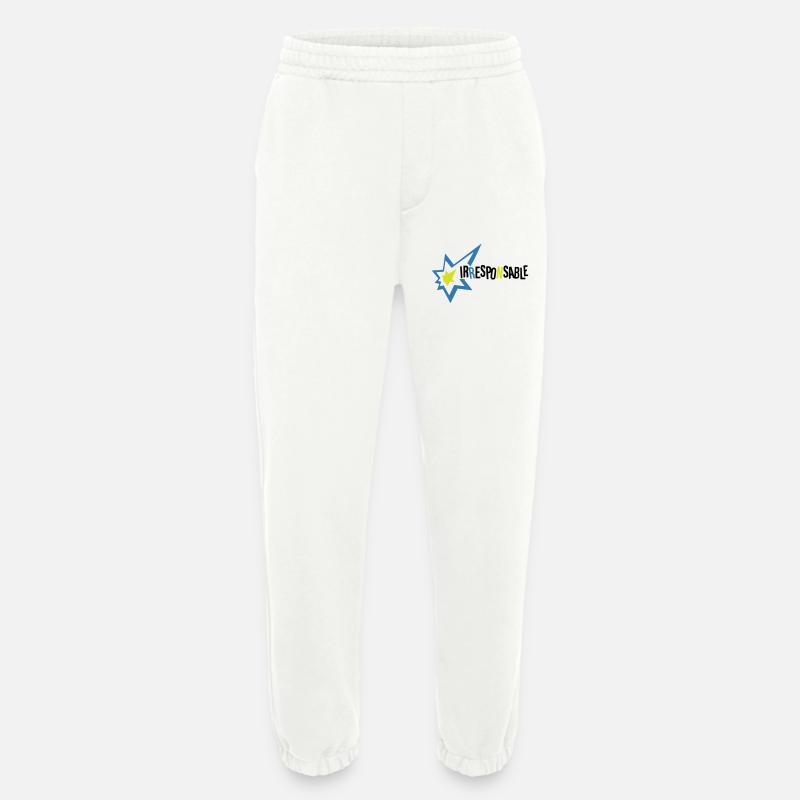 Irresponsable - Pantalon de jogging bio épais fabriqué en UE - OFF WHITE