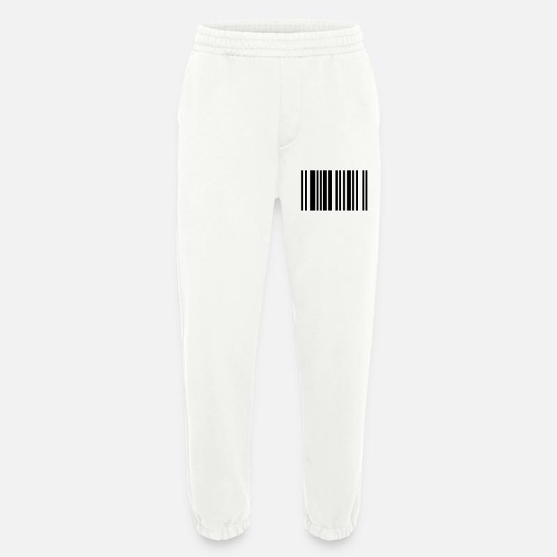 barcode - Heavyweight Jogging Pants - made by SPREAD  - OFF WHITE