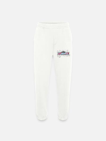 Snowboard with Crown Snowboard King - Heavyweight Jogging Pants - made by SPREAD  - OFF WHITE