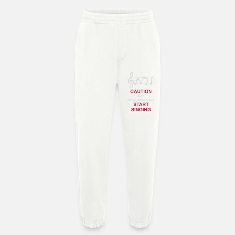 may spontaneously start singing - Heavyweight Jogging Pants - made by SPREAD  - OFF WHITE