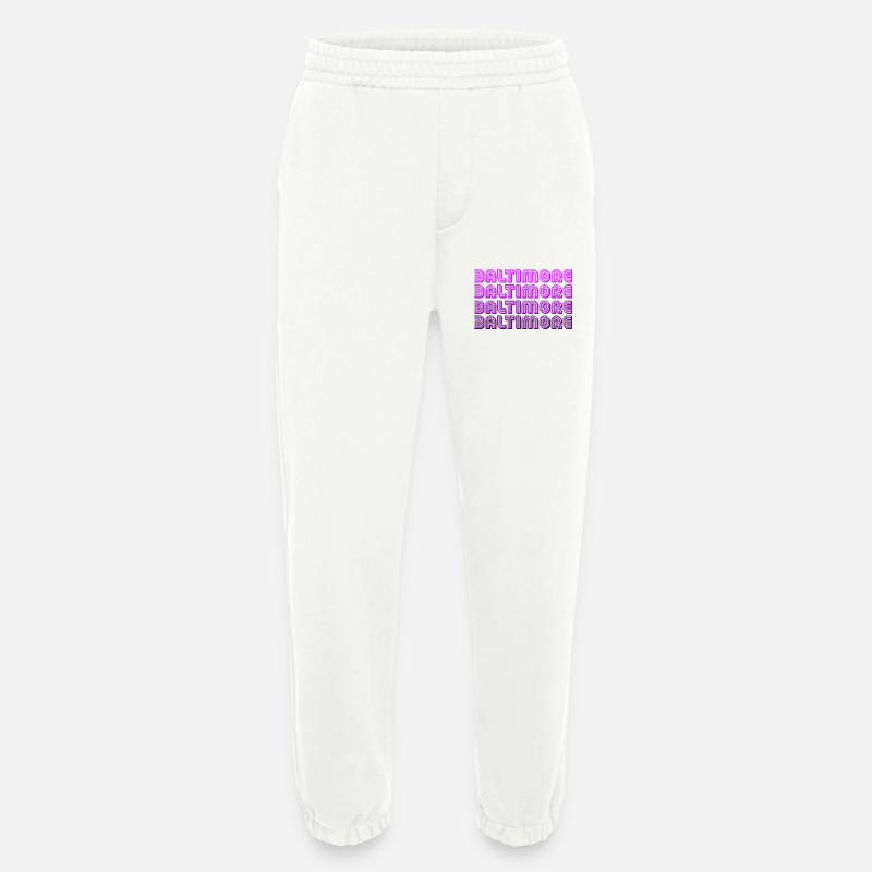 Baltimore Neon Raster - Heavyweight Jogginghose - made by SPREAD  - OFF WHITE
