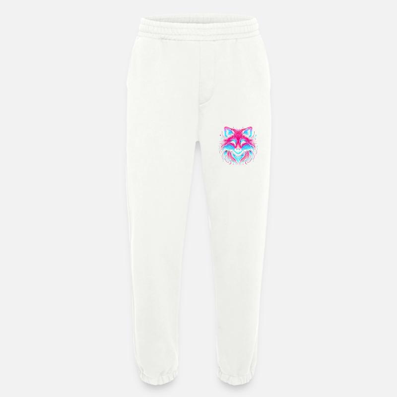 Neon Fox Glow Illustration Design - Heavyweight Jogging Pants - made by SPREAD  - OFF WHITE