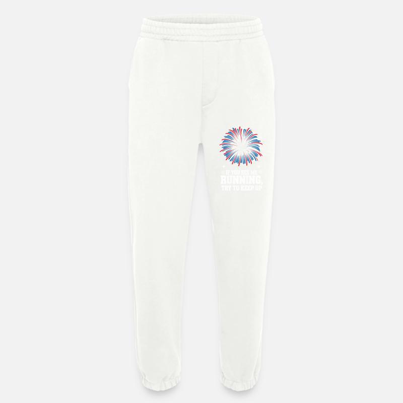 Pyrotechnie Feux d’artifice Pyrotechnie - Pantalon de jogging bio épais fabriqué en UE - OFF WHITE