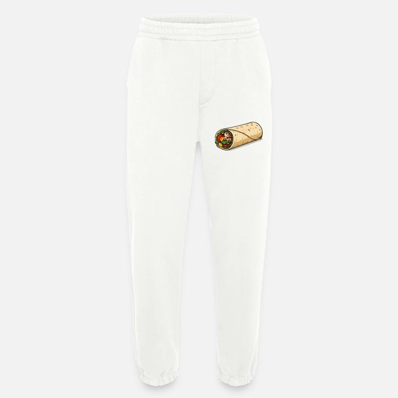 Colourful burrito wrap - Heavyweight Jogging Pants - made by SPREAD - OFF WHITE