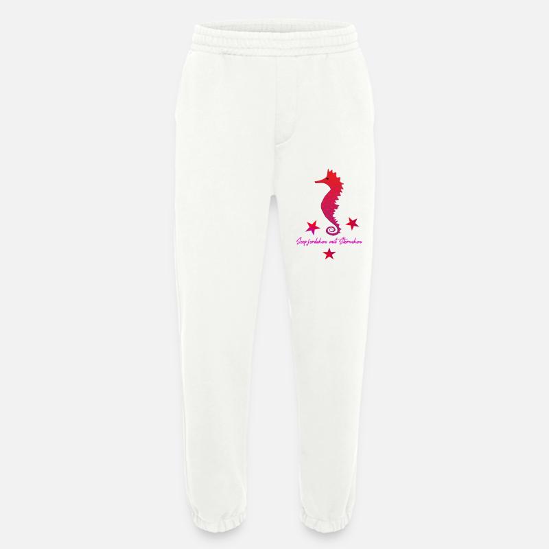 rotes Seepferd mit Sternchen - Heavyweight Jogginghose - made by SPREAD  - OFF WHITE