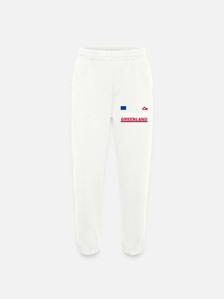 I Stand With Greenland - Heavyweight Jogging Pants - made by SPREAD - OFF WHITE