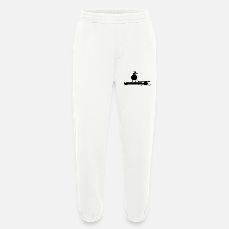 disco duck turntable - Pantaloni sportivi ecologici Heavyweight Made in UE - OFF WHITE