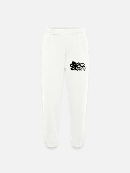 8bit pixel octopus - Heavyweight Jogging Pants - made by SPREAD - OFF WHITE