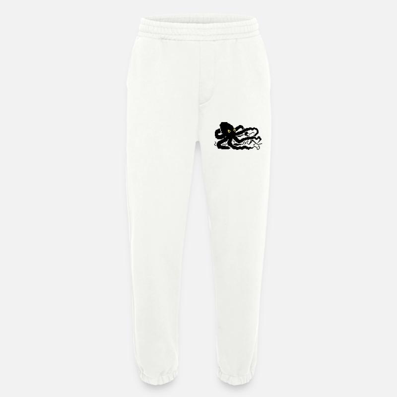 8bit pixel octopus - Heavyweight Jogginghose - made by SPREAD  - OFF WHITE