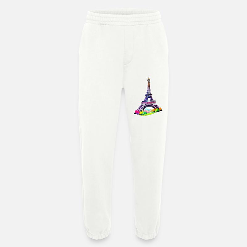 Tour Eiffel #2 - Pantalon de jogging bio épais fabriqué en UE - OFF WHITE