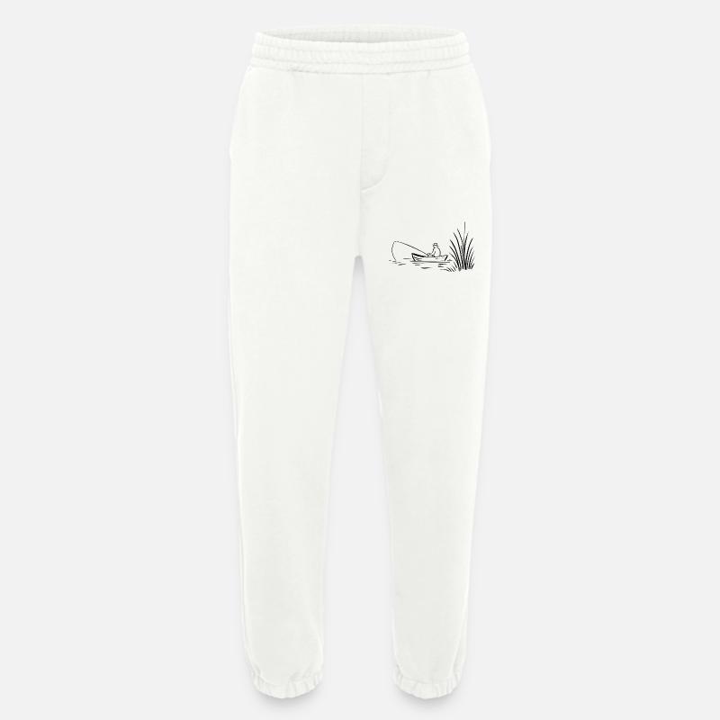 Angler im Boot am See - Heavyweight Jogginghose - made by SPREAD  - OFF WHITE