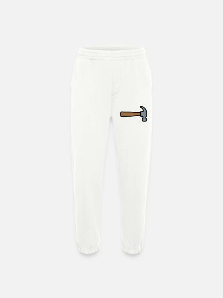 Carpenter's Hammer Tool Icon - Heavyweight Jogging Pants - made by SPREAD - OFF WHITE