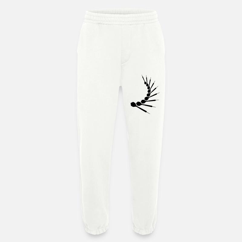Dart Pattern - Pantalon de jogging bio épais fabriqué en UE - OFF WHITE