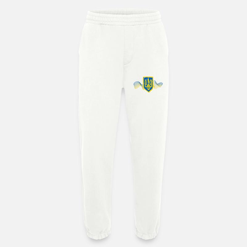 Ukrainisches Dreizack-Emblem-Design - Heavyweight Jogginghose - made by SPREAD - OFF WHITE