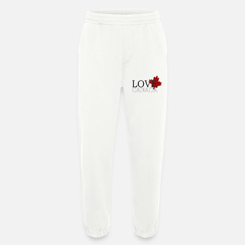 Amour canada - Pantalon de jogging bio épais fabriqué en UE - OFF WHITE