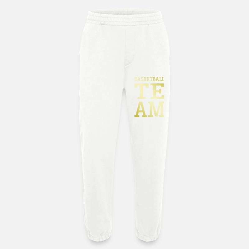 Équipe de basket-ball Mannschaft - Pantalon de jogging bio épais fabriqué en UE - OFF WHITE