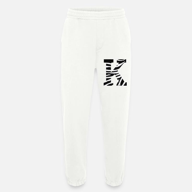 Buchstabe k Zebra - Heavyweight Jogginghose - made by SPREAD  - OFF WHITE