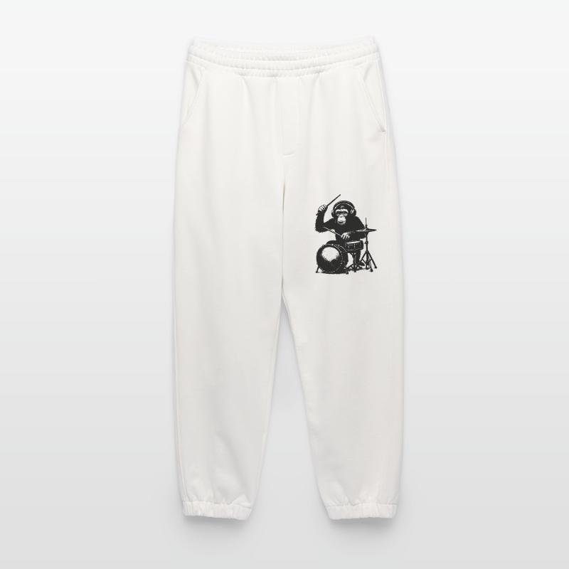 Grim monkey on drums Heavyweight Jogging Pants - made by SPREAD 