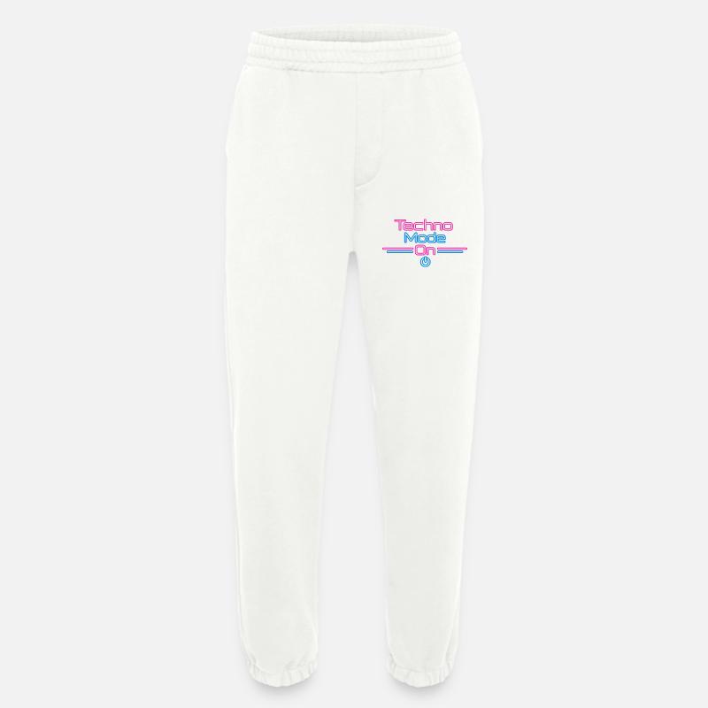 Techno Mode Neon On - Heavyweight Jogging Pants - made by SPREAD  - OFF WHITE