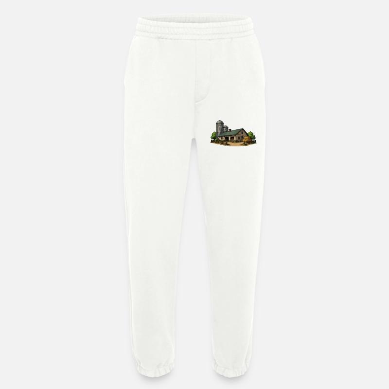 Ländliche Scheune mit Heu - Heavyweight Jogginghose - made by SPREAD - OFF WHITE
