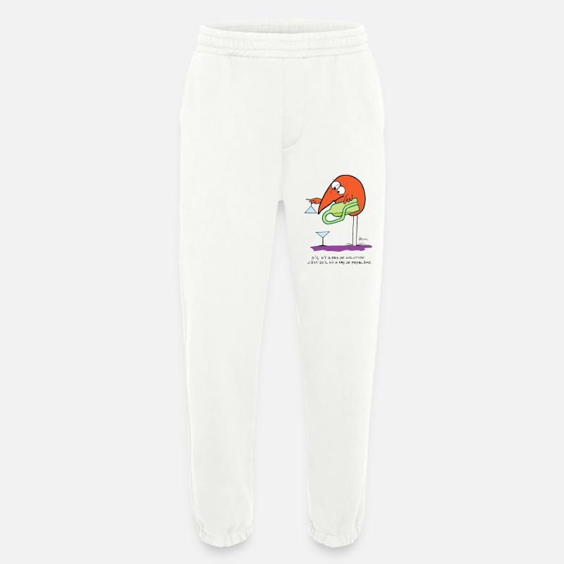Pas de solution pas de problème - Pantalon de jogging bio épais fabriqué en UE - OFF WHITE