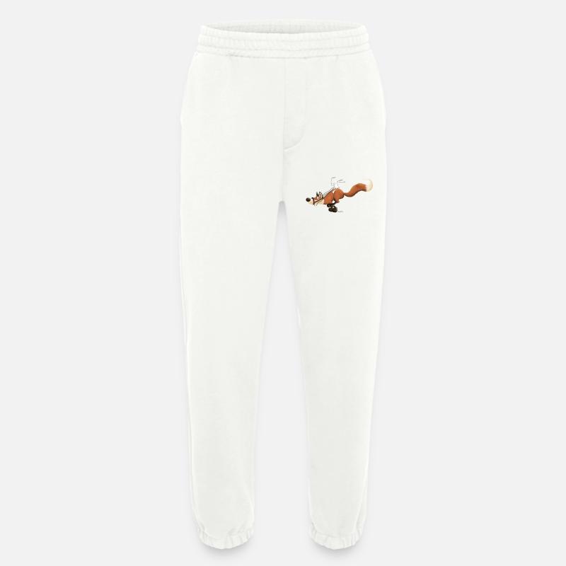 Rabbit riding a fox - Heavyweight Jogging Pants - made by SPREAD  - OFF WHITE