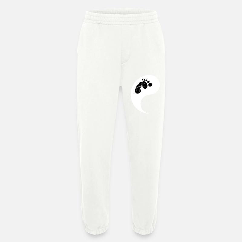 White baby half - Heavyweight Jogging Pants - made by SPREAD  - OFF WHITE
