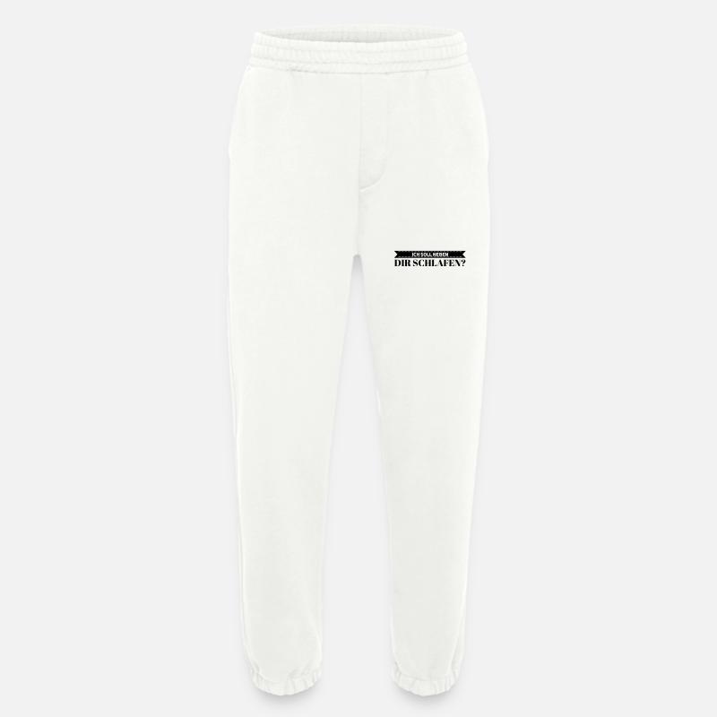 Soll ich neben dir schlafen? - Heavyweight Jogginghose - made by SPREAD - OFF WHITE