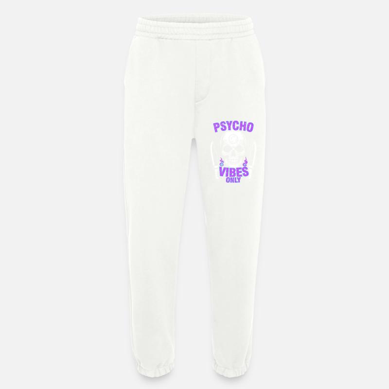 Psycho Vibes Schädel - Heavyweight Jogginghose - made by SPREAD  - OFF WHITE