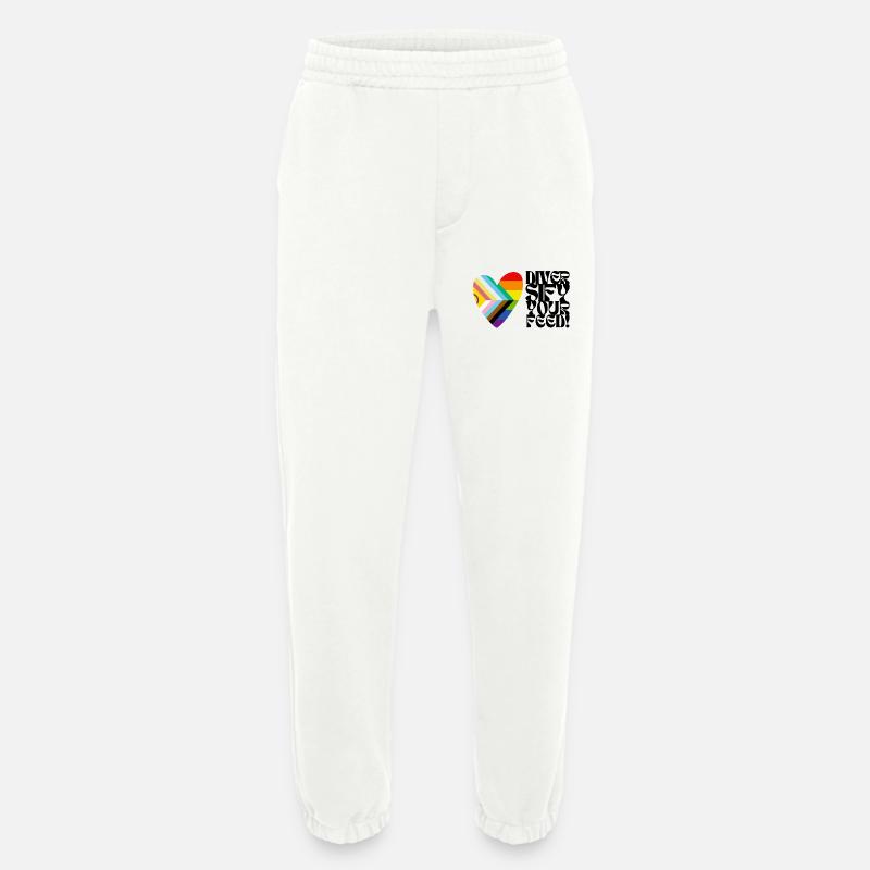 🌈♿ Diversify Your Feed –Progress Pride&Disability - Heavyweight Jogginghose - made by SPREAD  - OFF WHITE