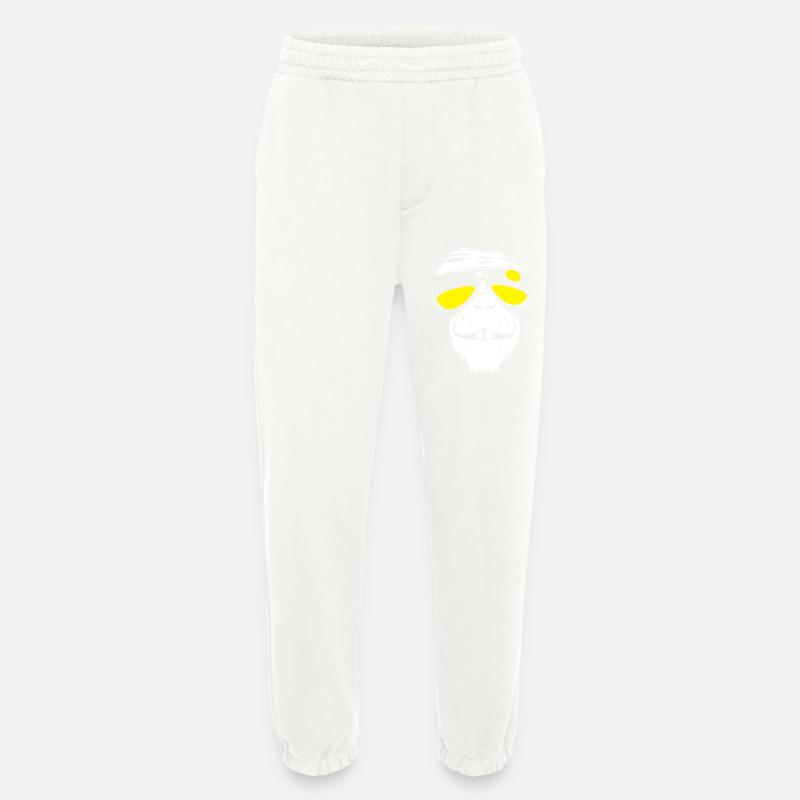 Cool Monkey - Singe cool - Pantalon de jogging bio épais fabriqué en UE - OFF WHITE
