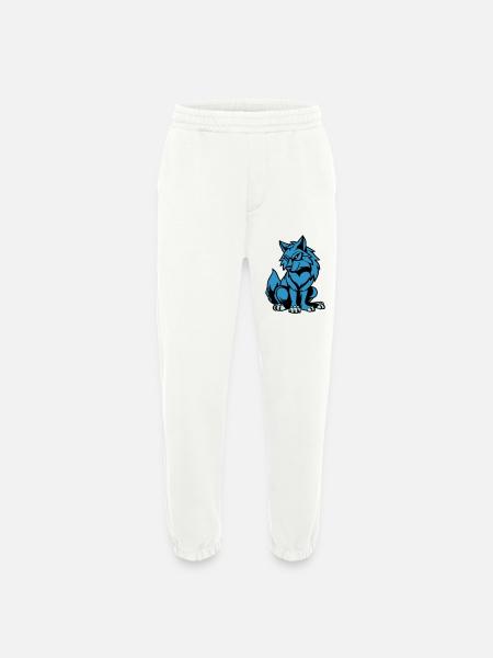 wolf comic tier - Heavyweight Jogginghose - made by SPREAD - OFF WHITE