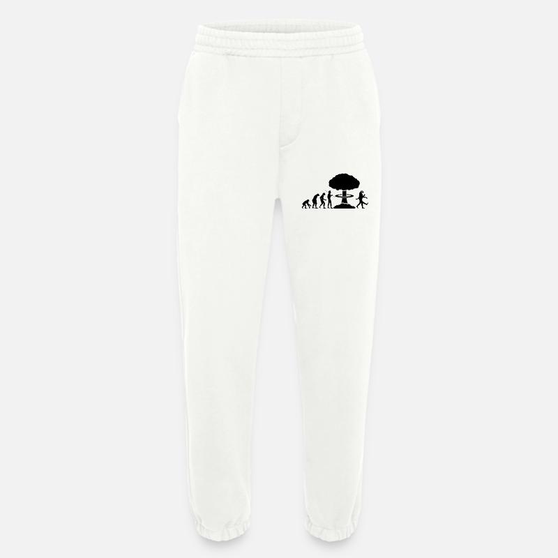 évolution nucléaire - Pantalon de jogging bio épais fabriqué en UE - OFF WHITE